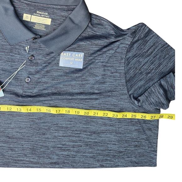 Haggar Men's 2XL Cool 18 Tec‎ Polo Shirt New with Tags Short Sleeve - Picture 7 of 9